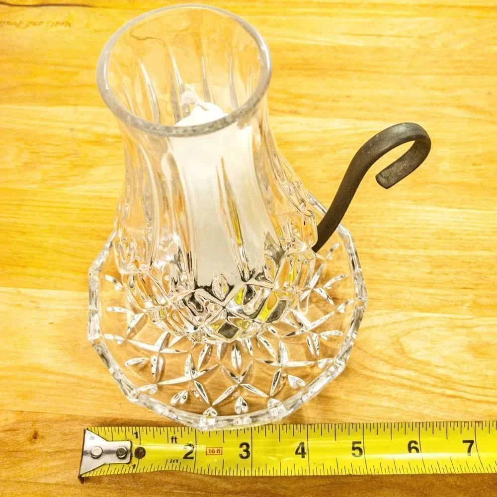 Vintage European Collection Lead Crystal Hurricane Globe Chamber Candlestick